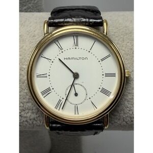 Hamilton 6210 New Battery Mens Watch 32MM 7.5" Registered Edition Small Seconds